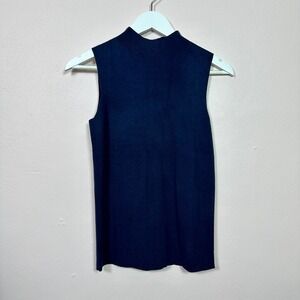 ANN TAYLOR‎ Navy Mock Neck Sweater Shell, Petite Medium
